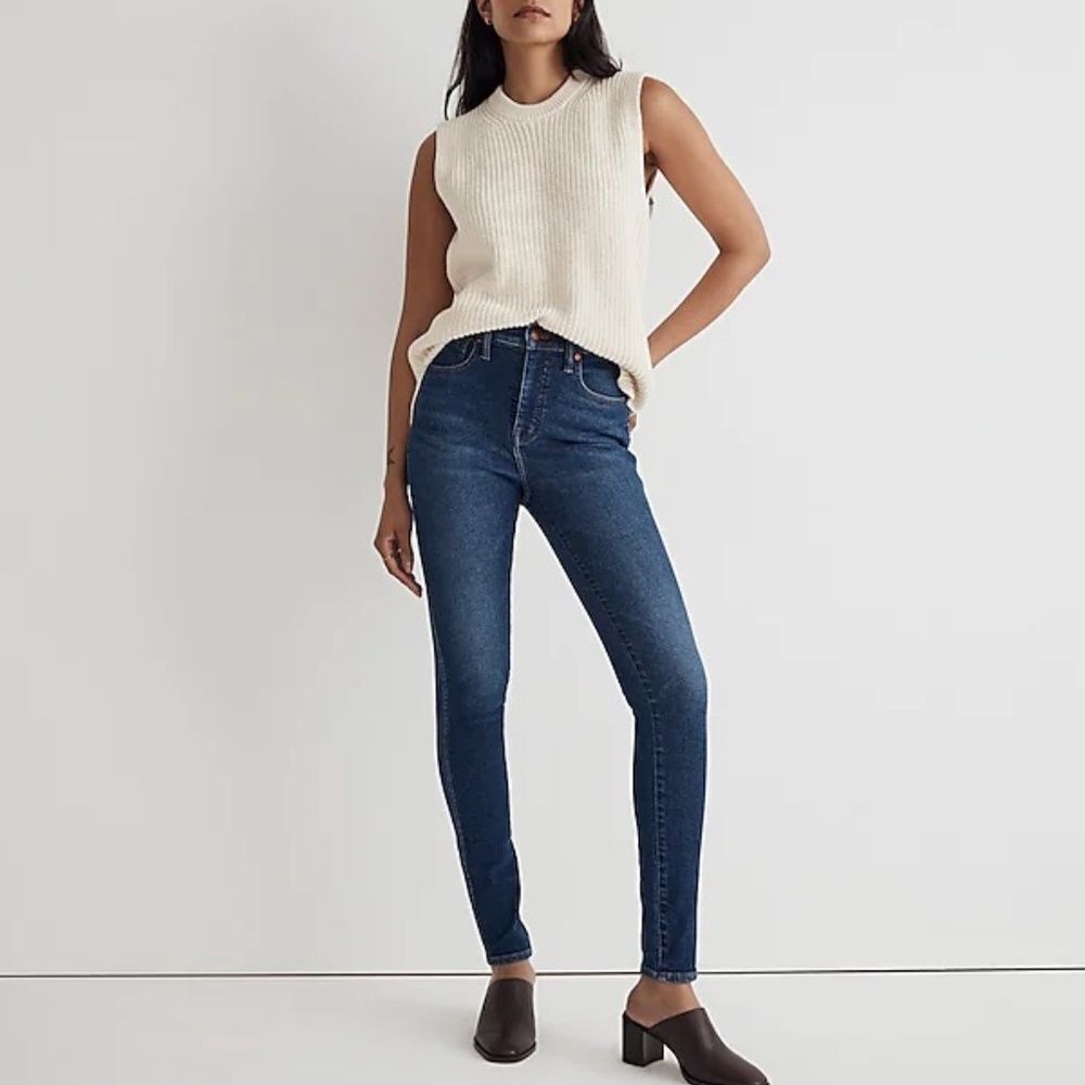Madewell 10" High‎ Rise Skinny Dark Wash Jeans Sz 24